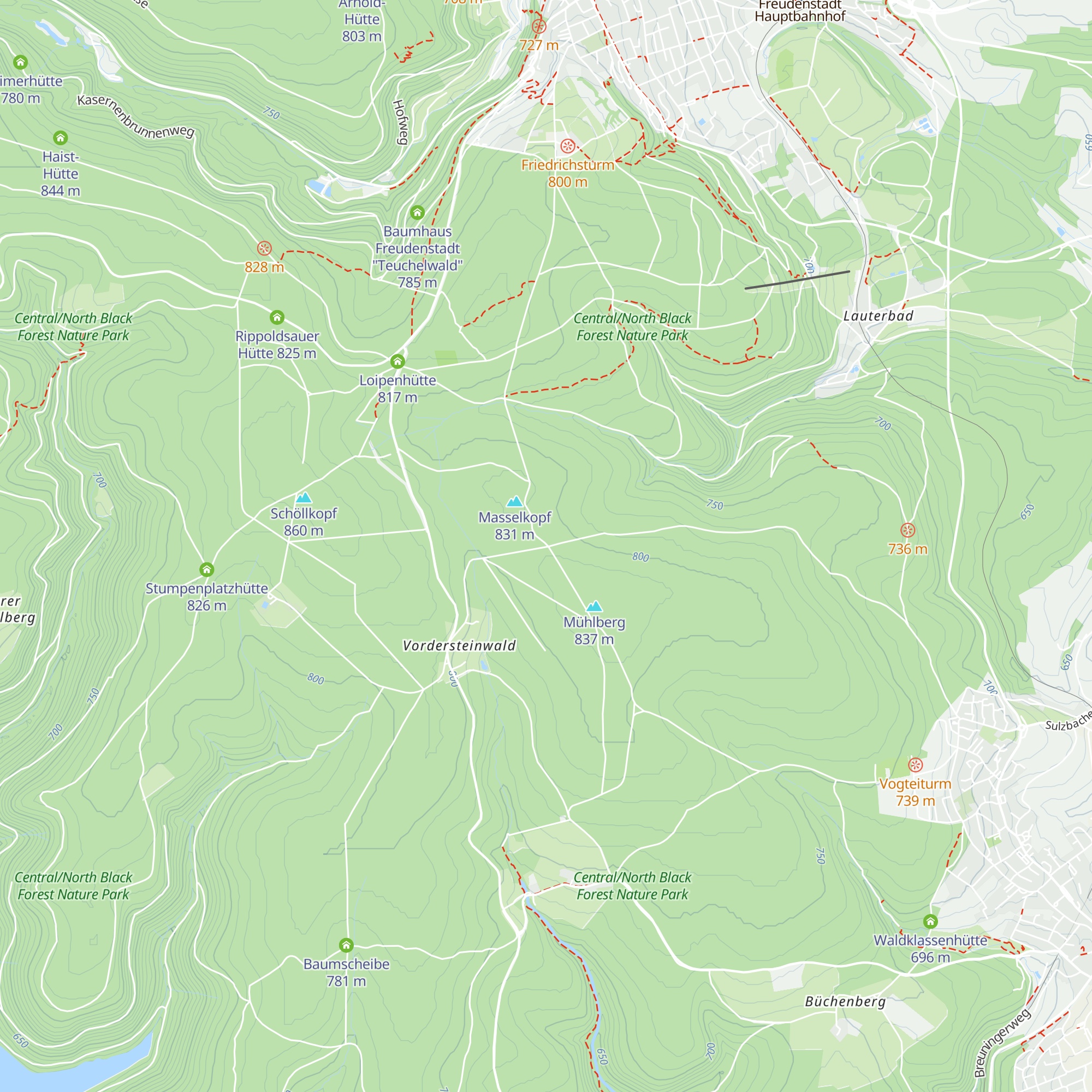 Hummel-Hütte map