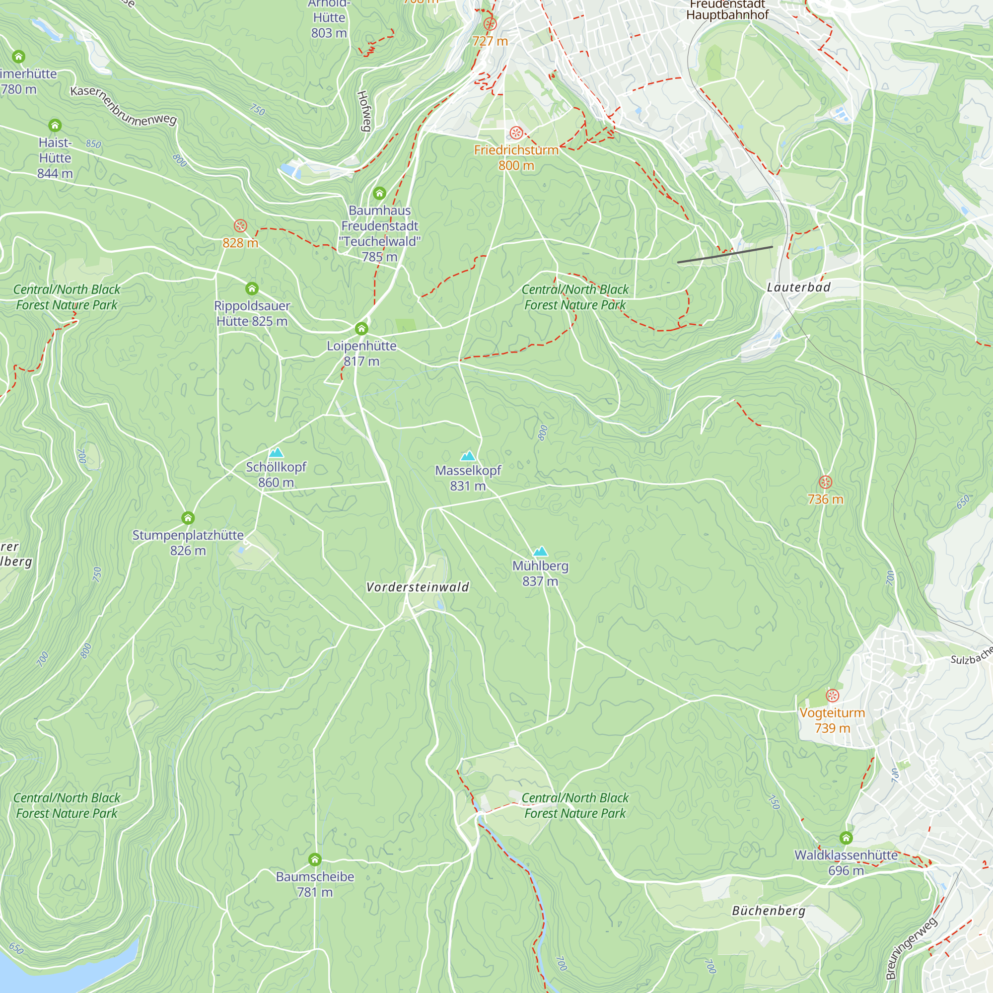 Hummel-Hütte map
