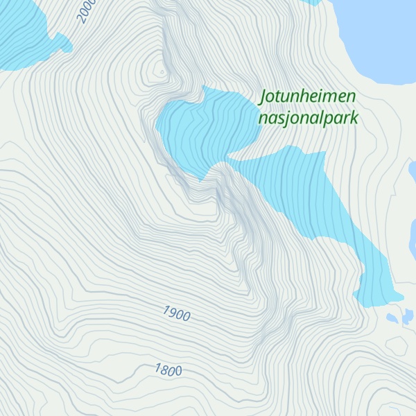Map of Semeltinden sørtoppen