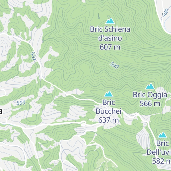 Map of Bric Mosca
