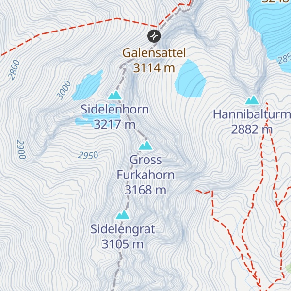 Map of Gross Furkahorn
