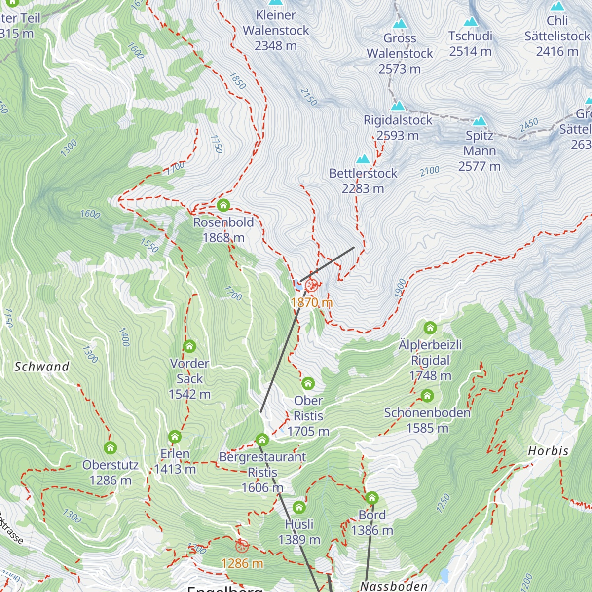 Brunnihütte SAC map