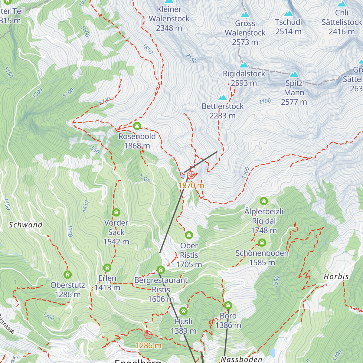 Brunnihütte SAC map