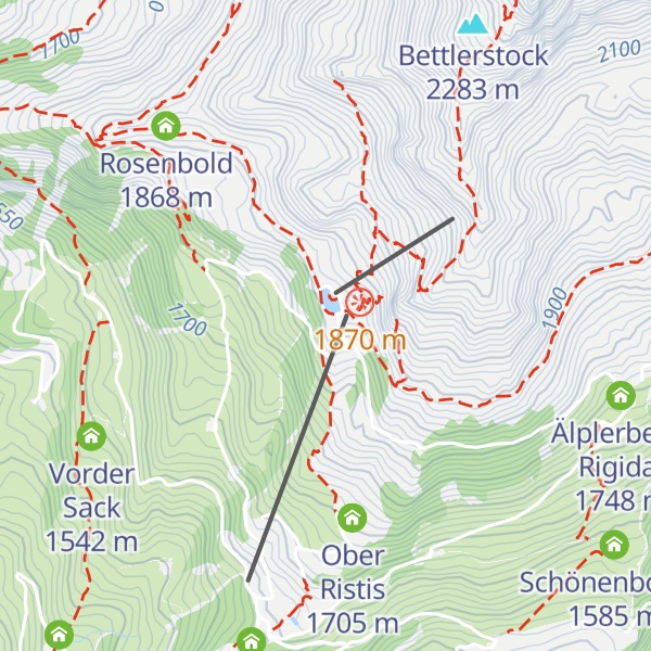 Map of Brunnihütte SAC