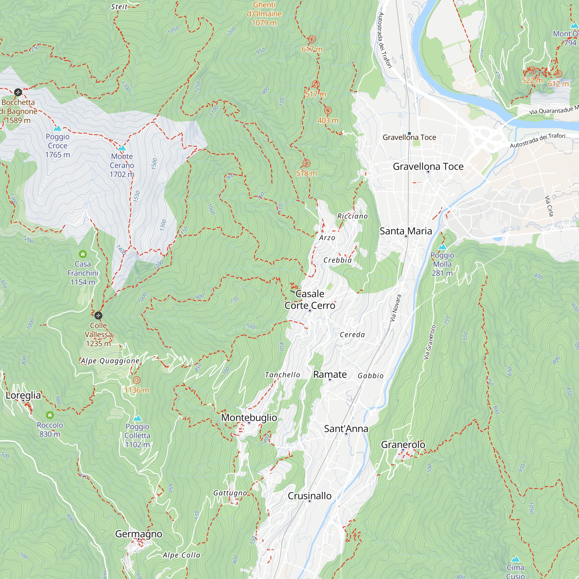 Compesso del Getsemani ex albergo map
