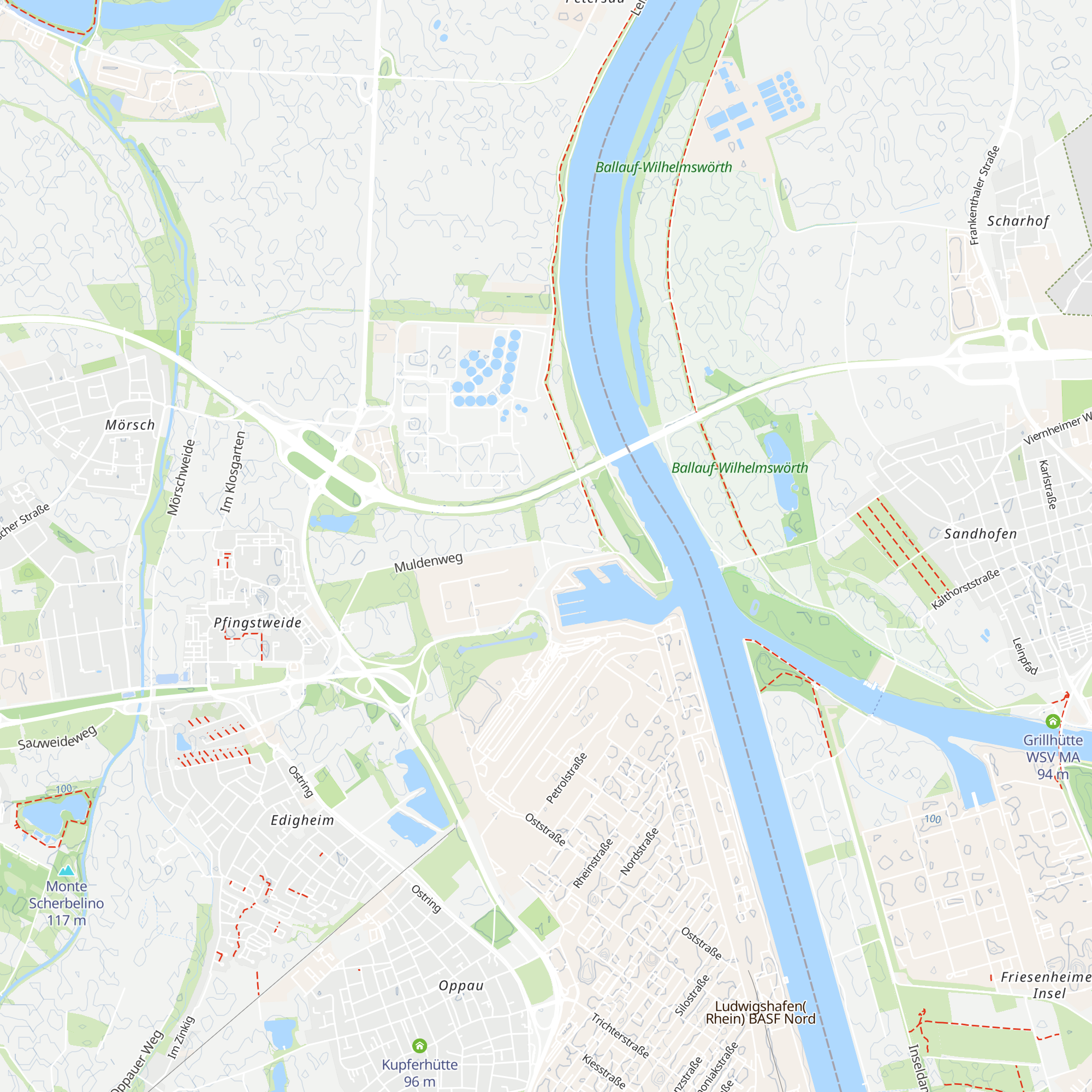 Pfälzerwald-Verein Hütte Oppau-Edigheim map