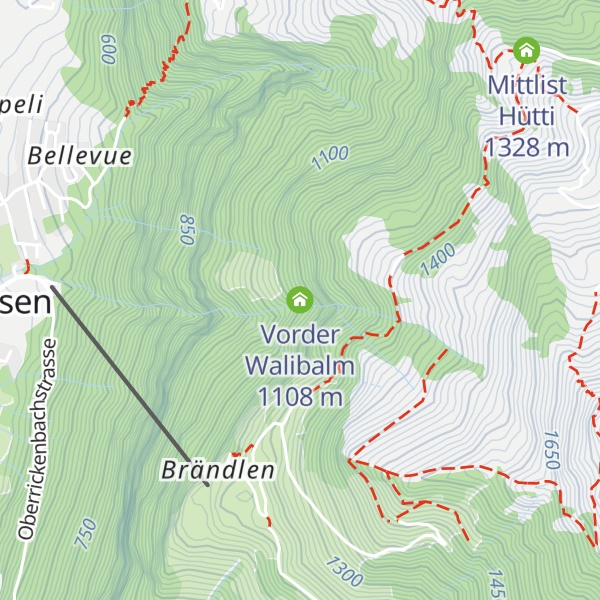 Map of Vorder Walibalm