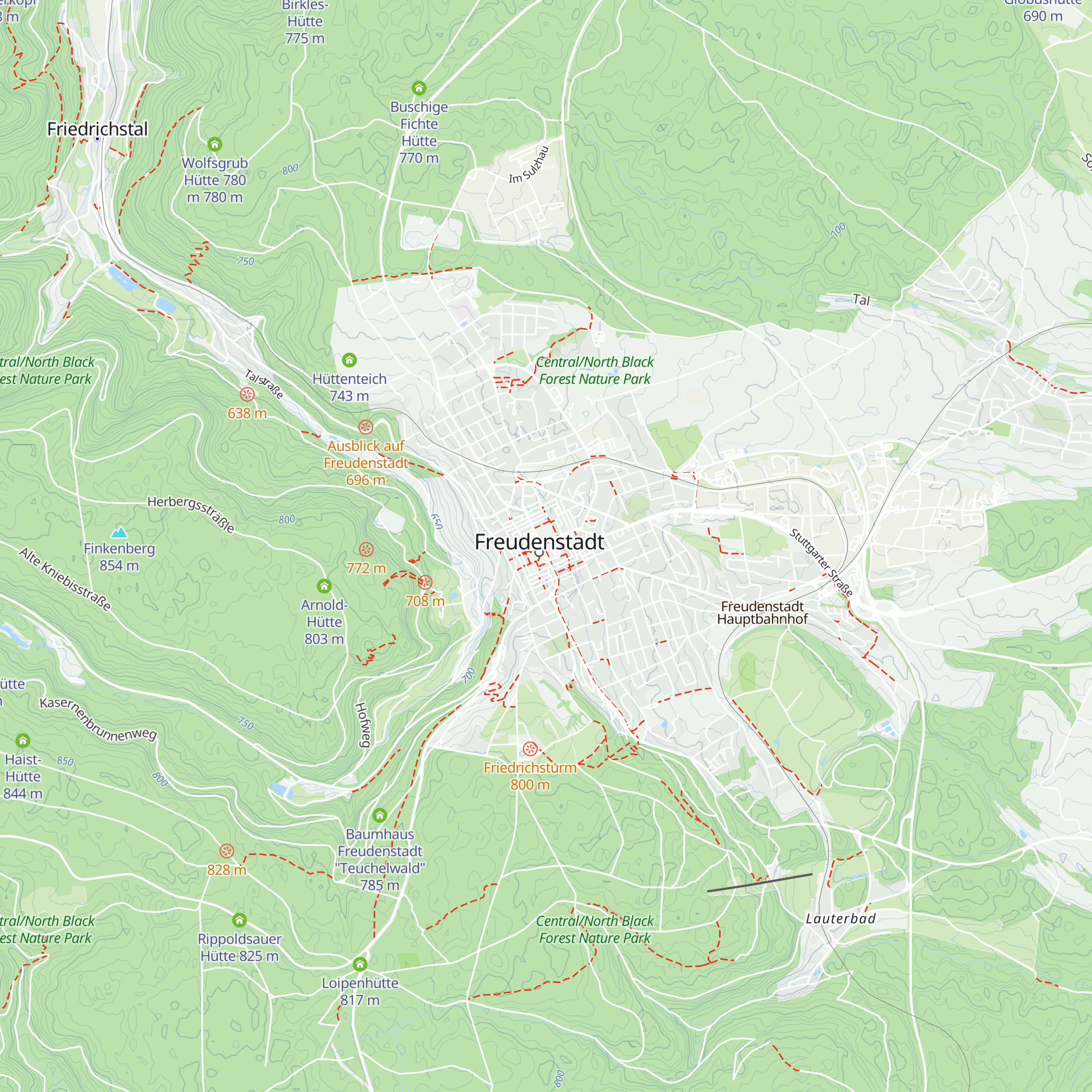 Tourist Information Freudenstadt map