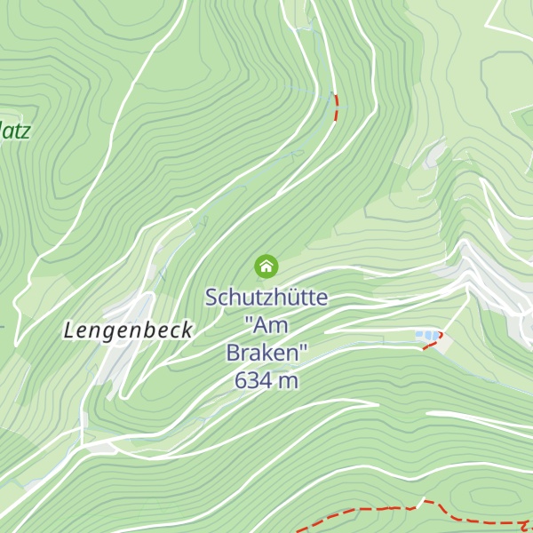 Map of Schutzhütte "Am Braken"