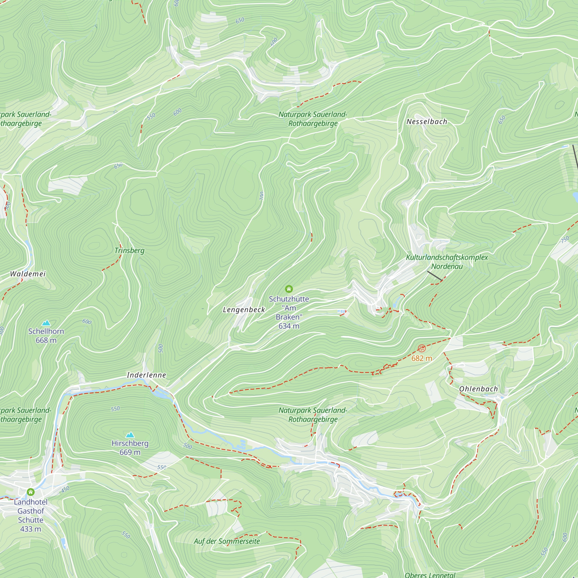 Schutzhütte "Am Braken" map