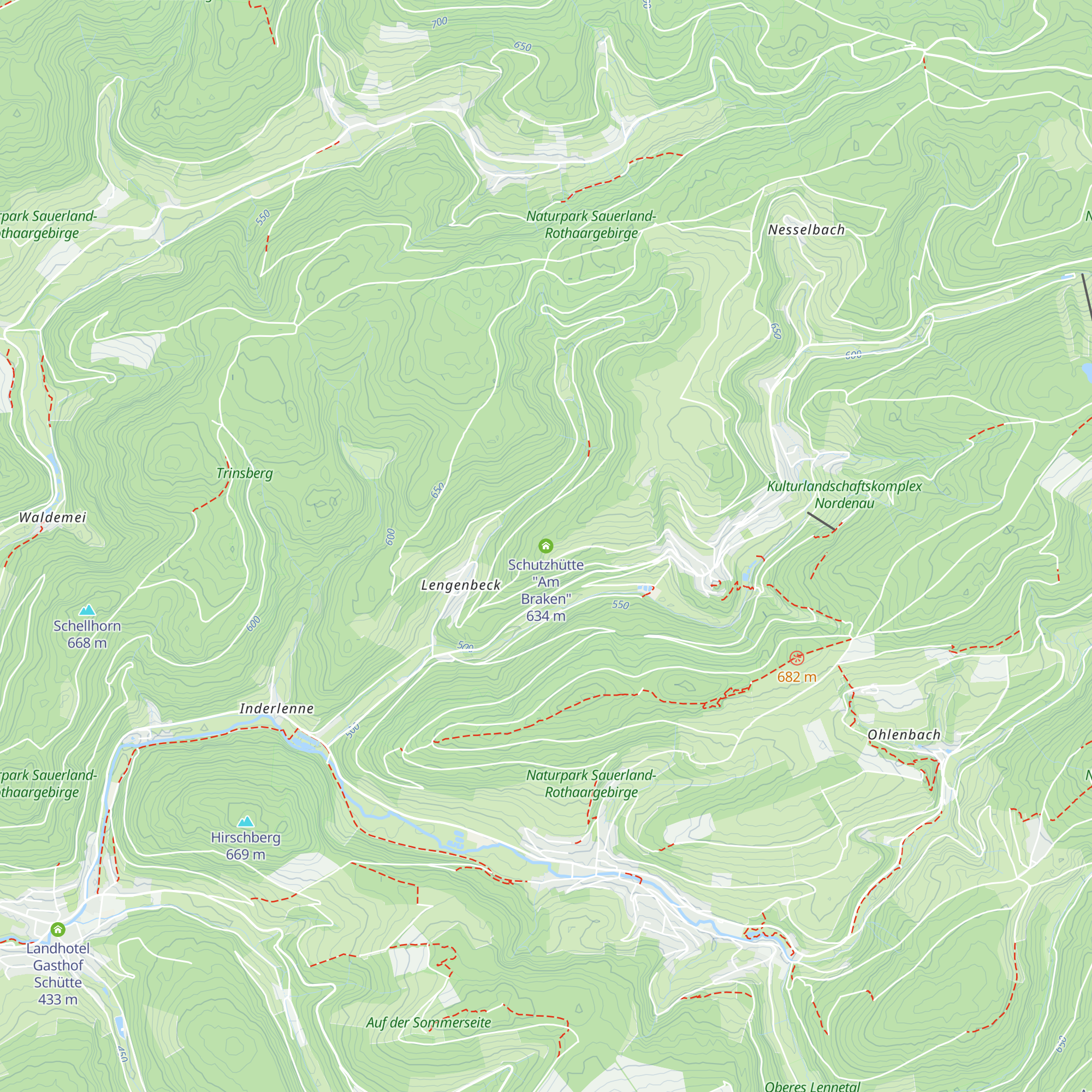 Schutzhütte "Am Braken" map