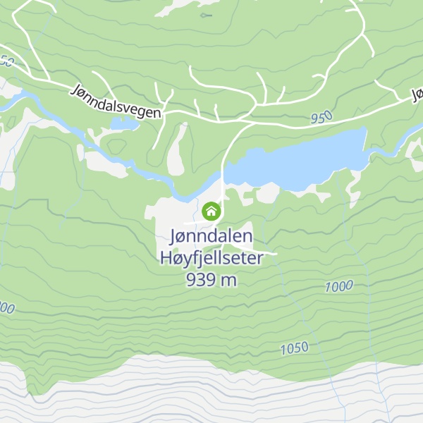 Map of Jønndalen Høyfjellseter