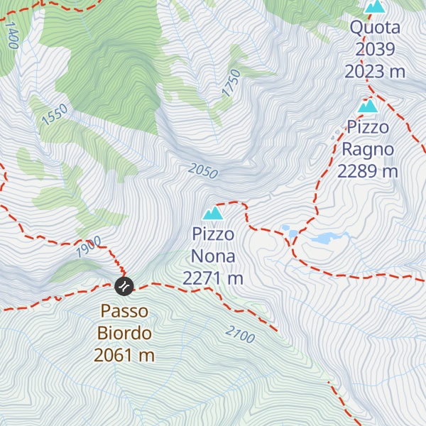 Map of Pizzo Nona