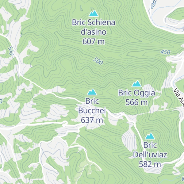 Map of Bric Bucchei