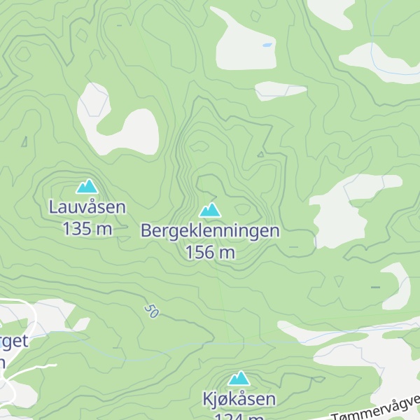 Map of Bergeklenningen