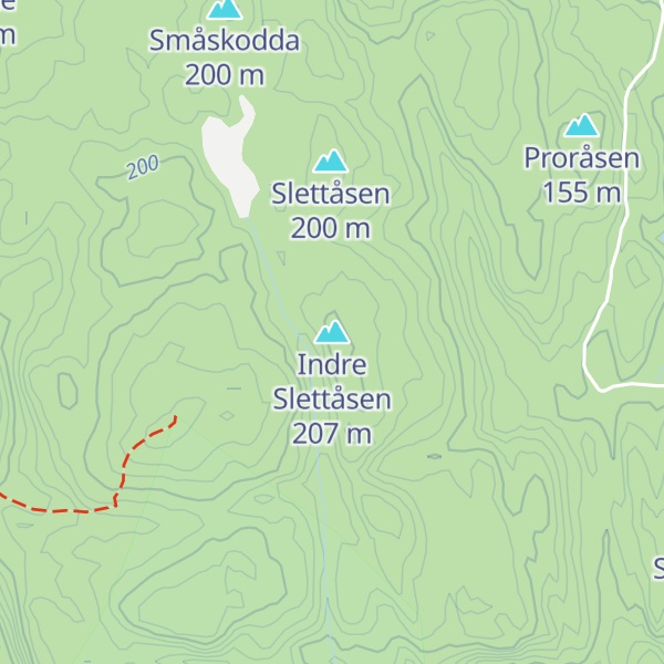 Map of Indre Slettåsen