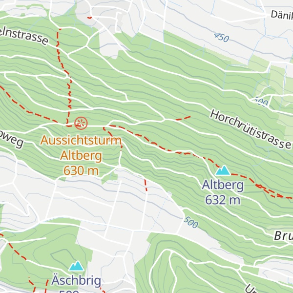 Map of Höngger Hütte