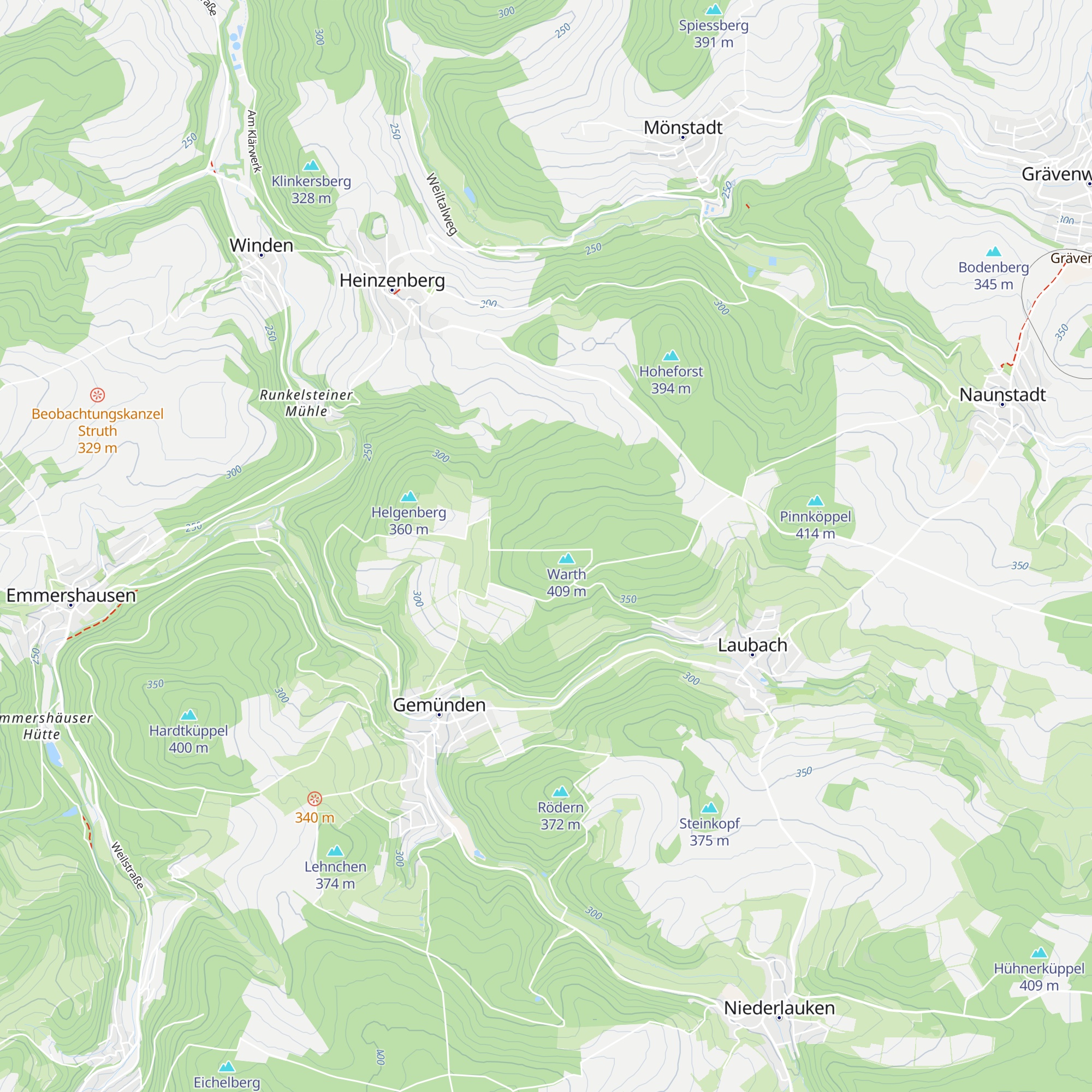 Schutzhütte "Zur Phillipseiche" map