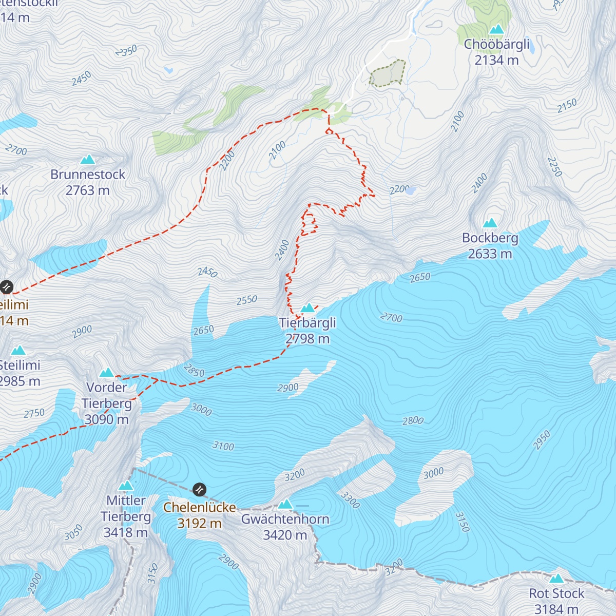 Tierberglihütte SAC map