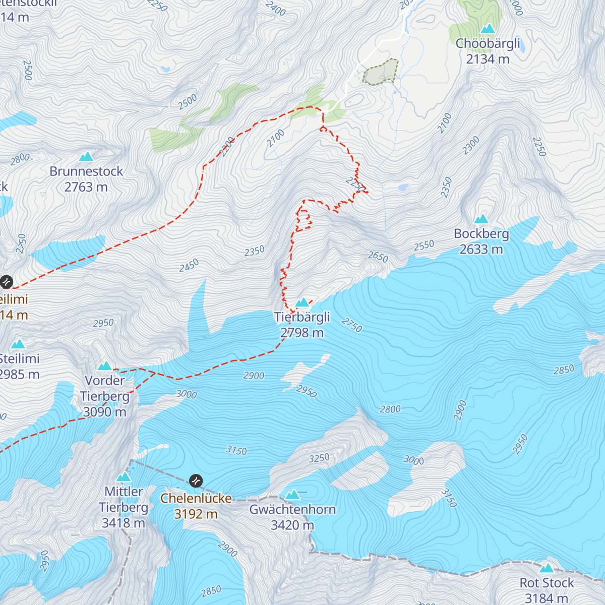 Tierberglihütte SAC map