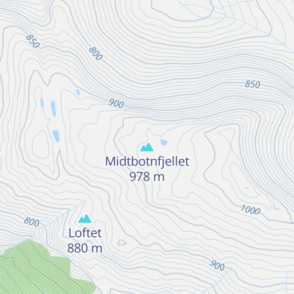 Map of Midtbotnfjellet