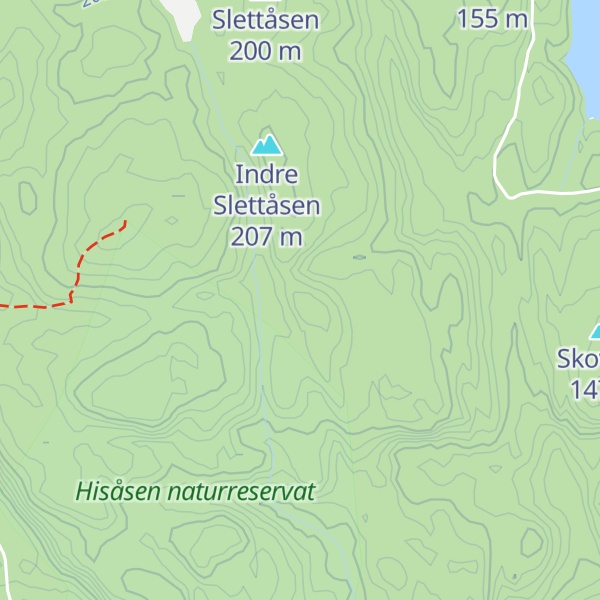 Map of Ytre Slettåsen
