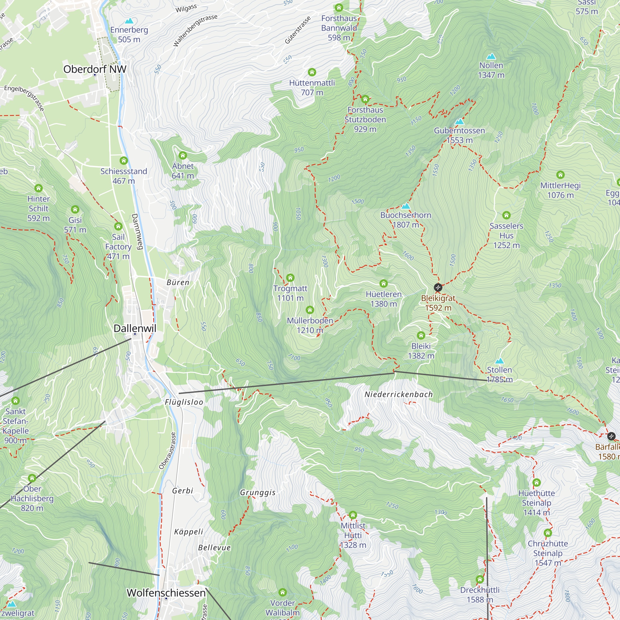 Müllerboden map