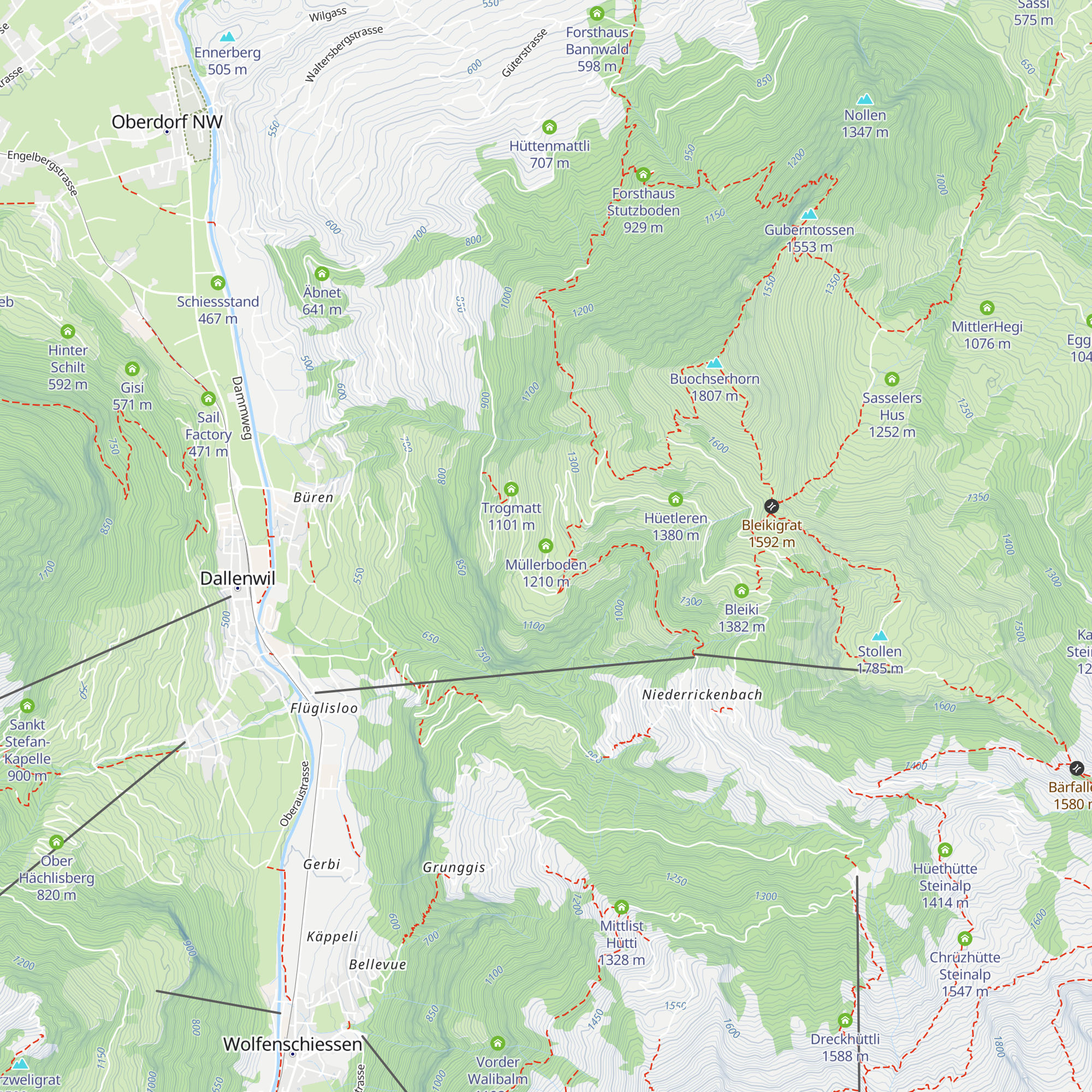 Müllerboden map