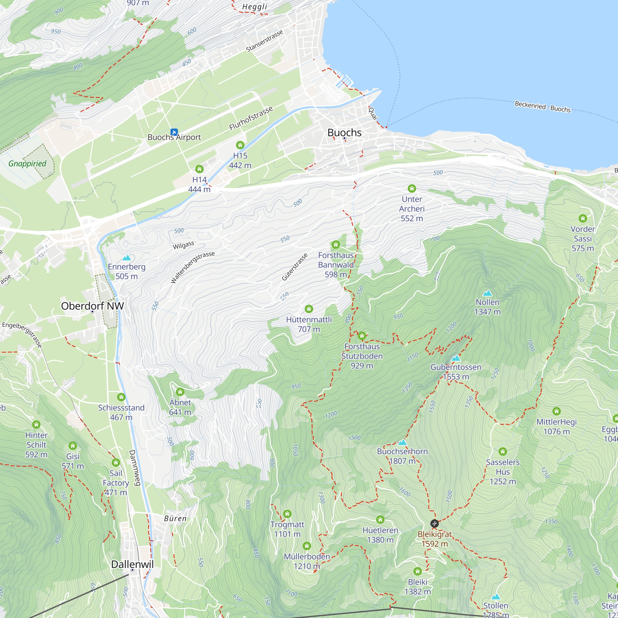 Hüttenmattli map