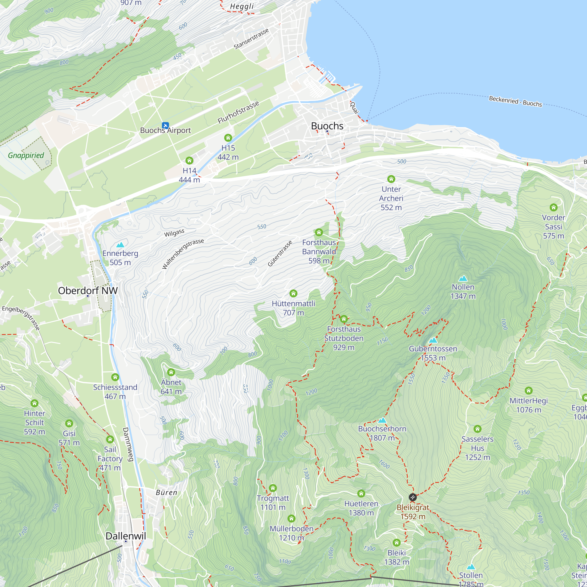 Hüttenmattli map
