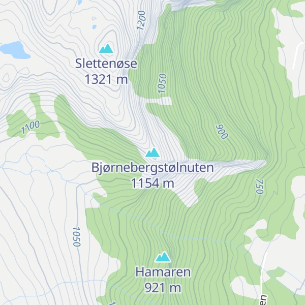 Map of Bjørnebergstølnuten