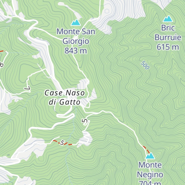Map of Bric Naso di Gatto
