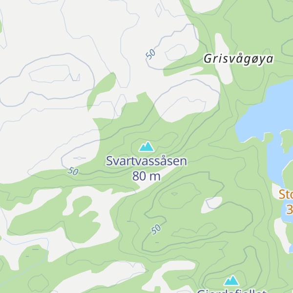 Map of Svartvassåsen