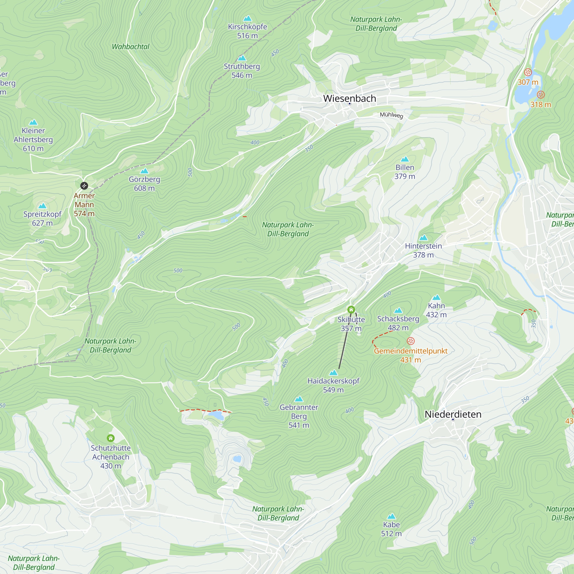 Schutzhütte auf der Loh map