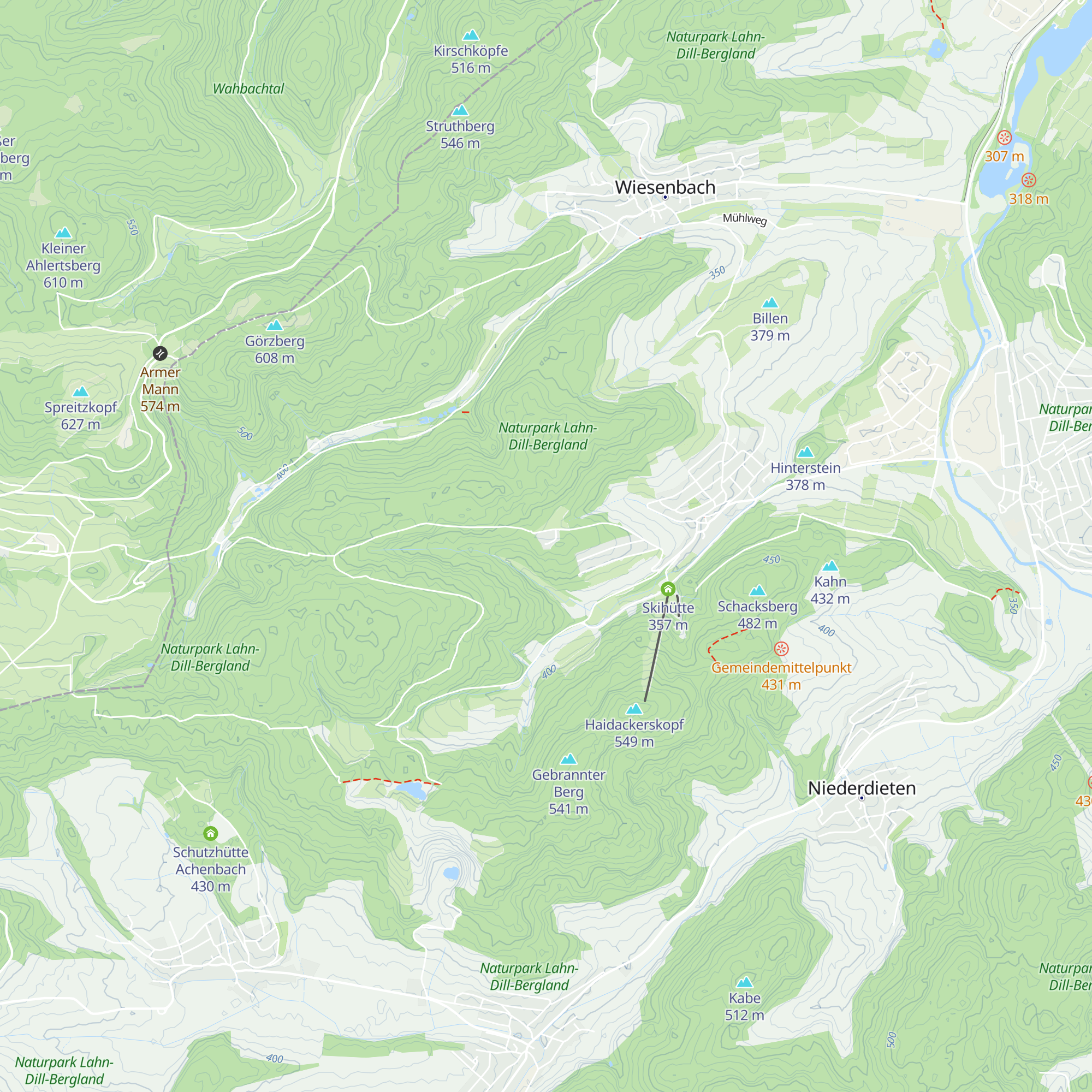 Schutzhütte auf der Loh map