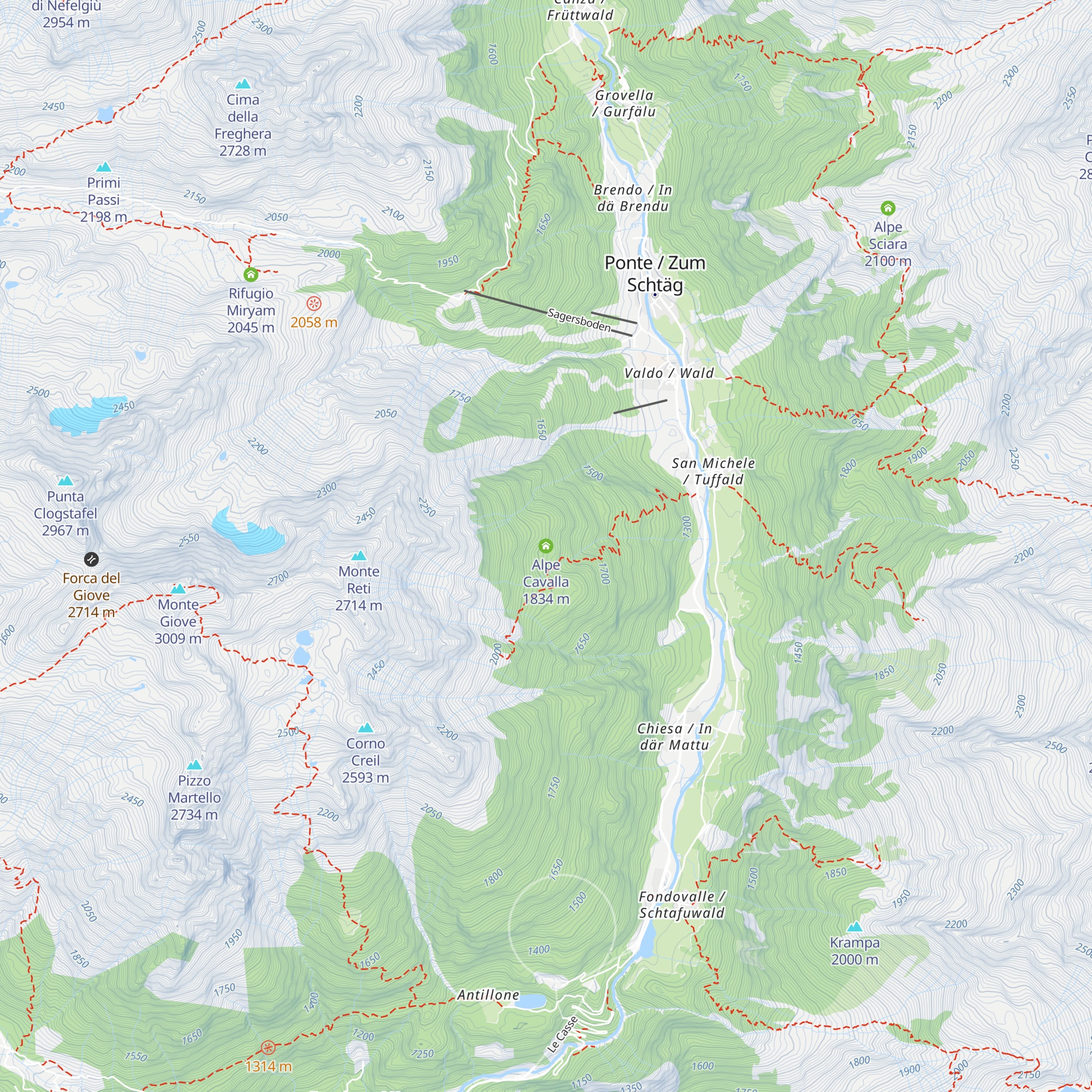 Alpe Cavalla map
