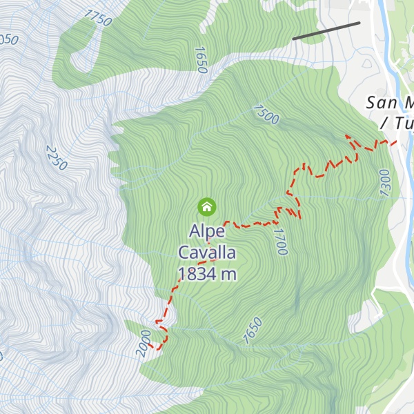 Map of Alpe Cavalla