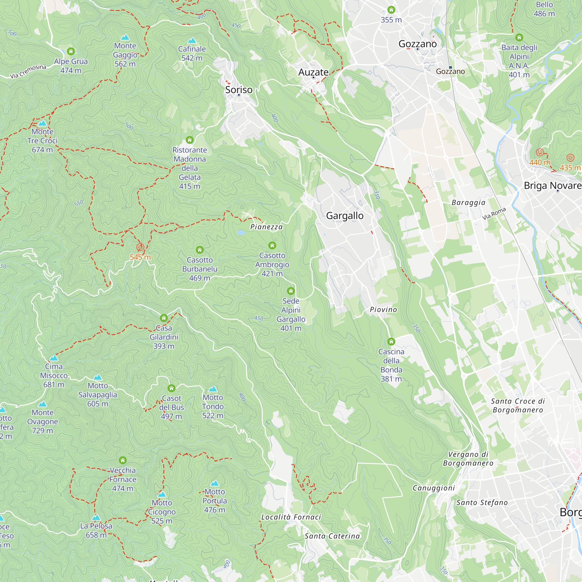 Sede Alpini Gargallo map