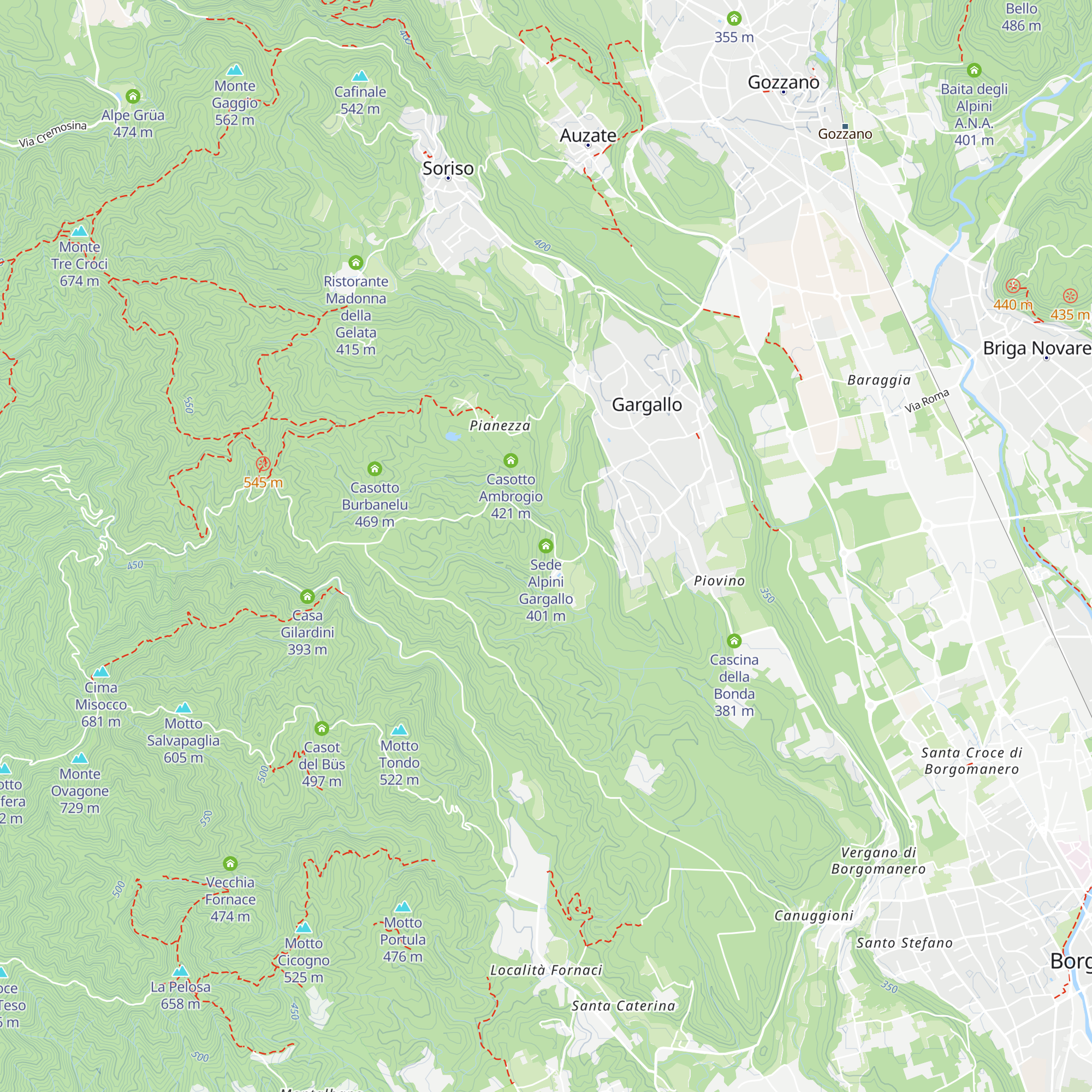 Sede Alpini Gargallo map