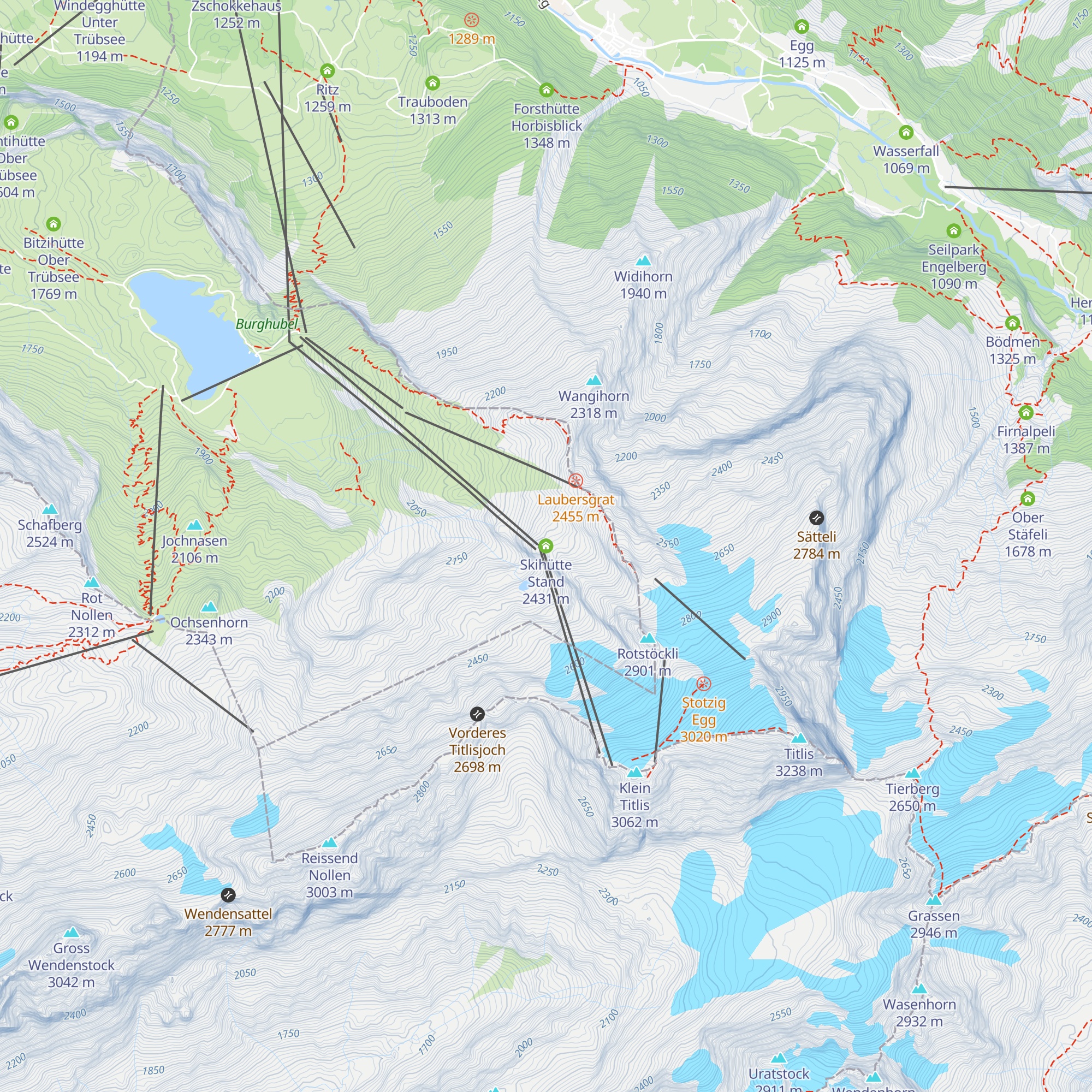 Skihütte Stand map