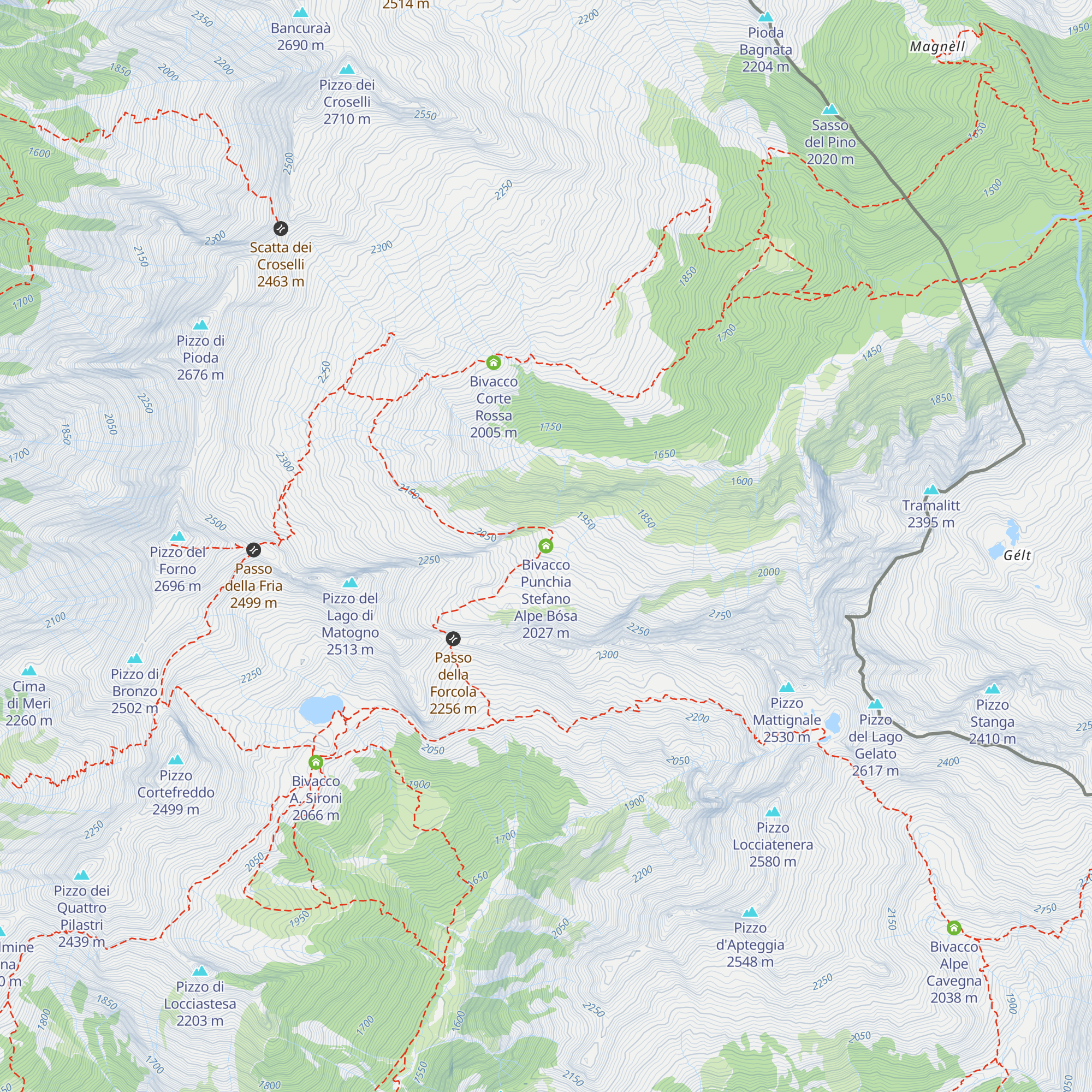 Bivacco Punchia Stefano Alpe Bósa map