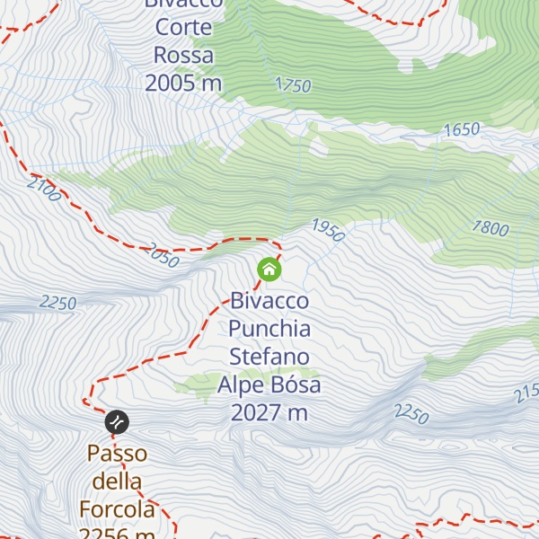 Map of Bivacco Punchia Stefano Alpe Bósa