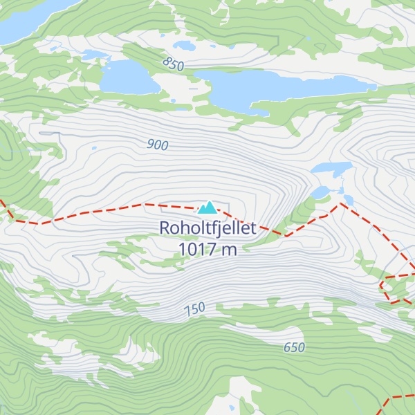 Map of Roholtfjellet