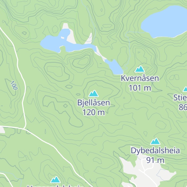 Map of Bjellåsen