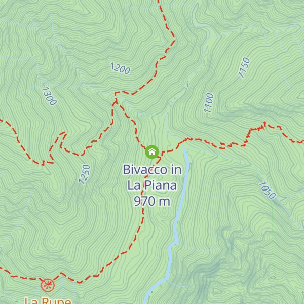 Map of Bivacco in La Piana