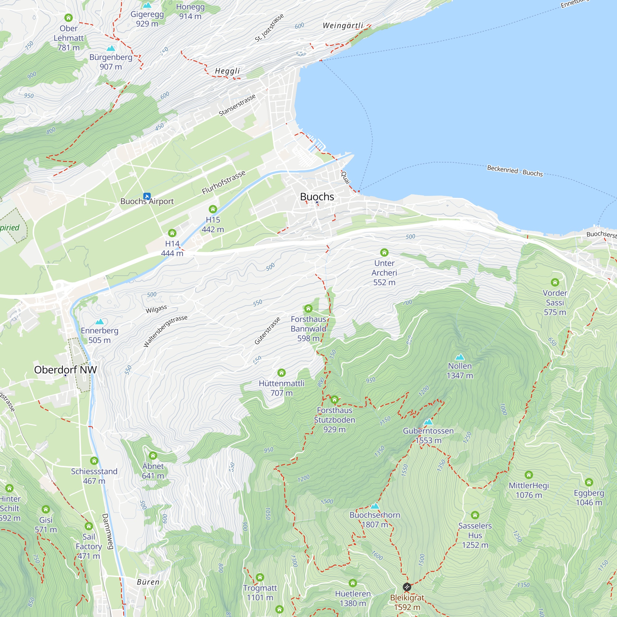 Forsthaus Bannwald map