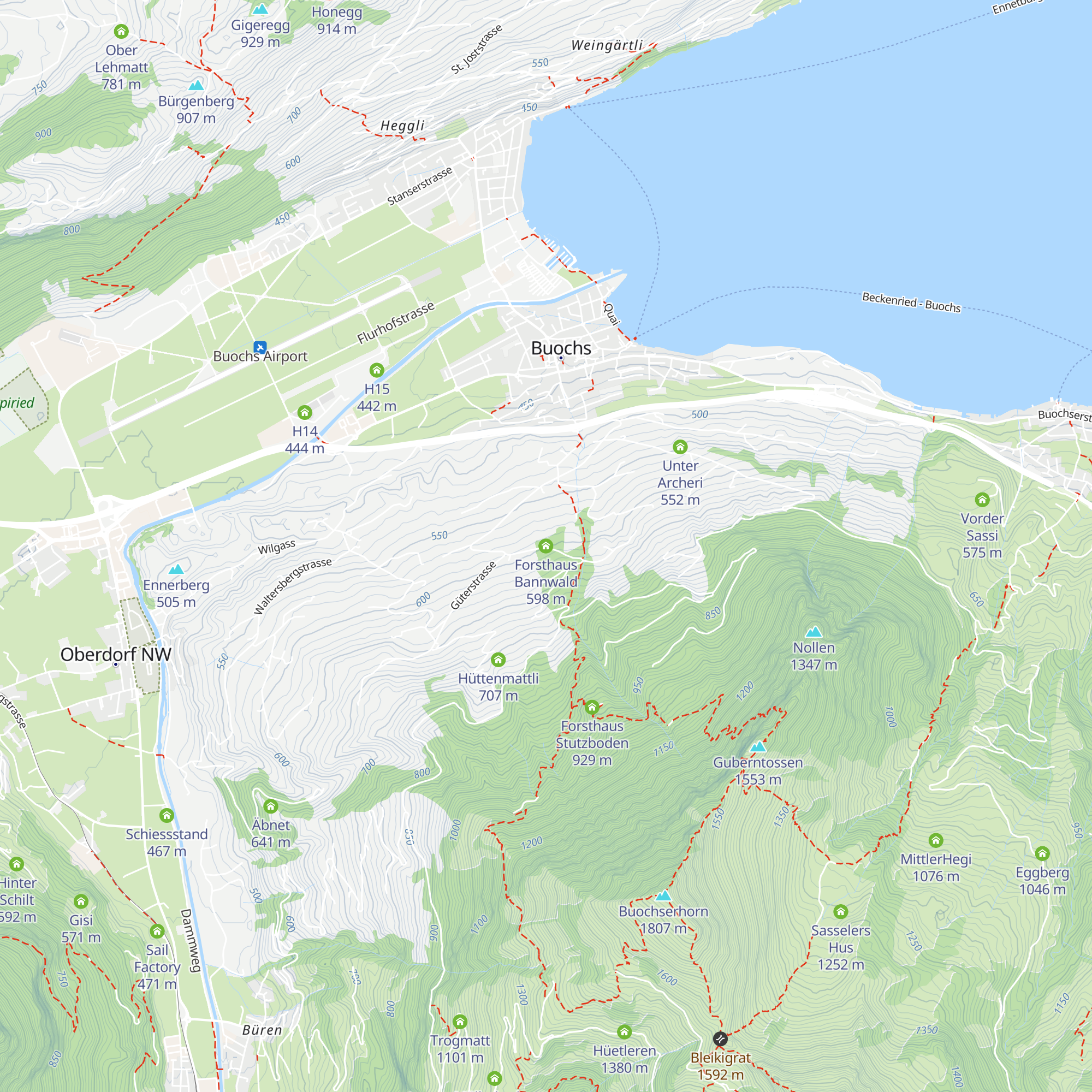Forsthaus Bannwald map