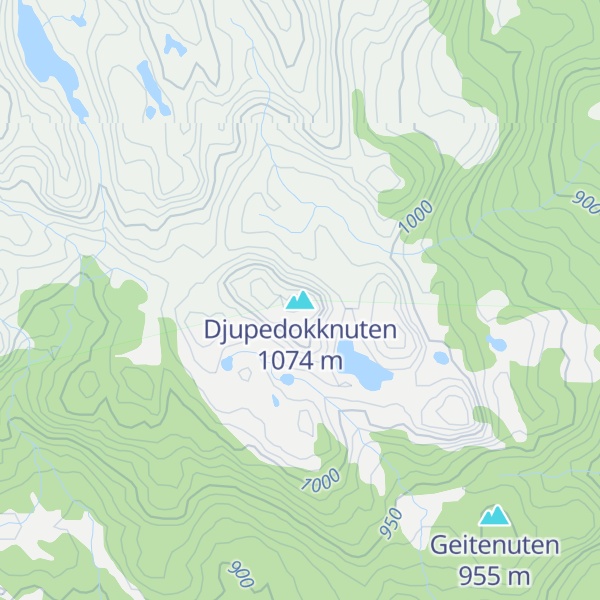 Map of Djupedokknuten