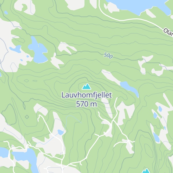 Map of Lauvhomfjellet