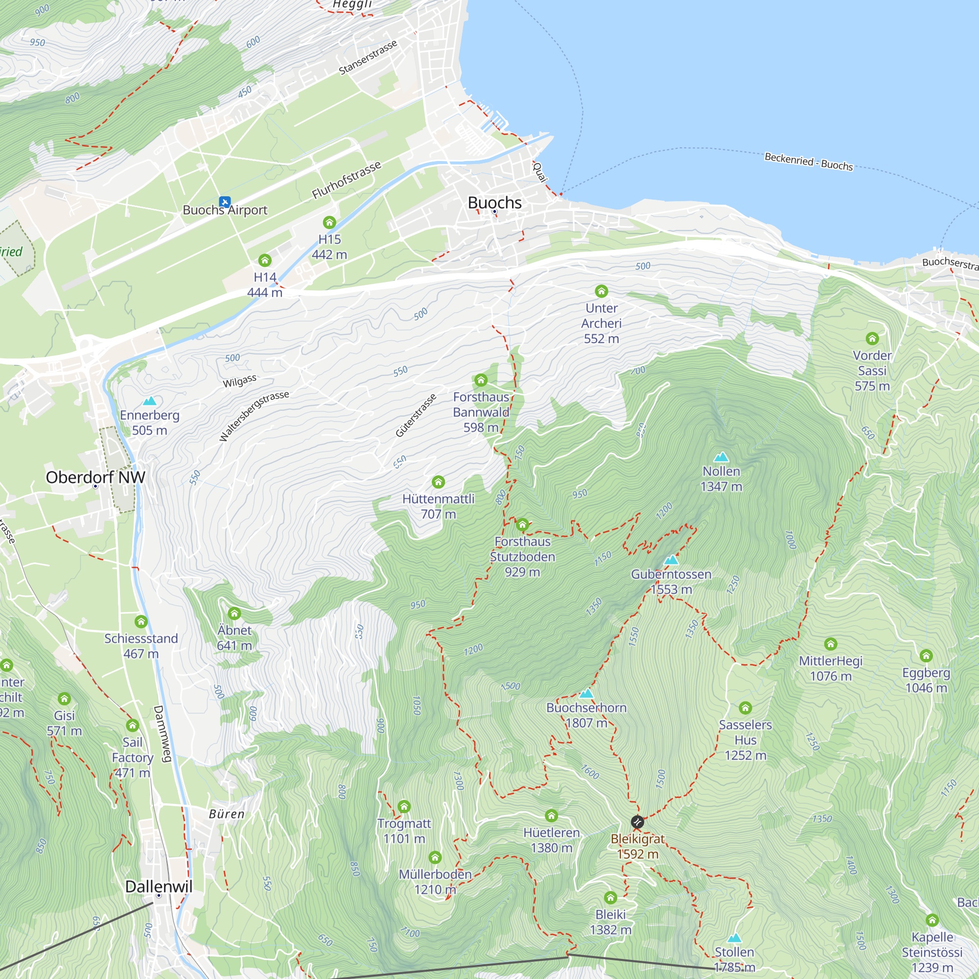 Reservoir Buggenried map